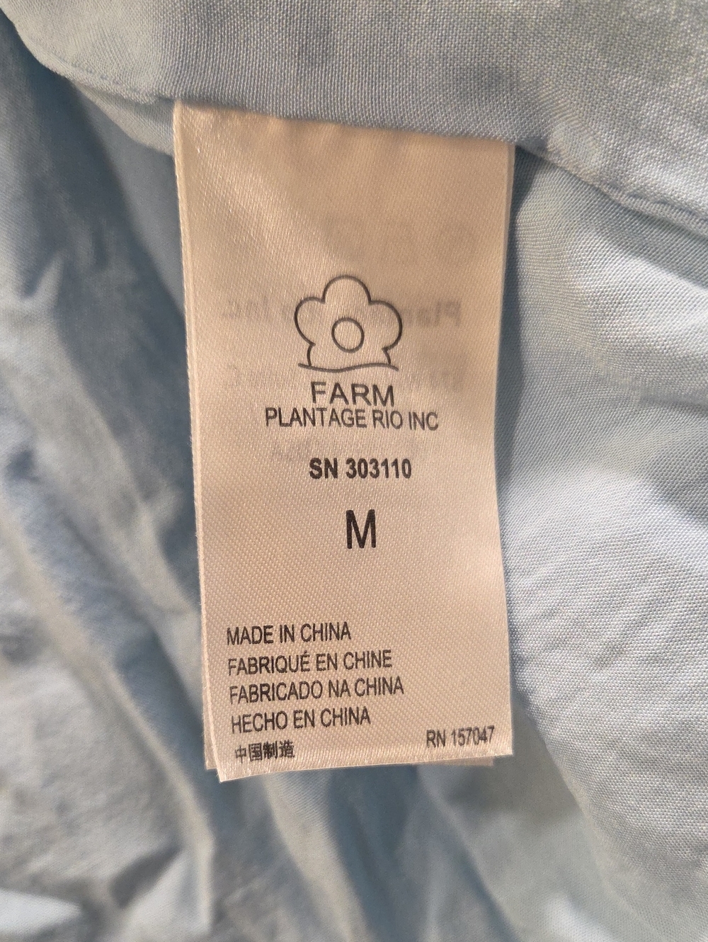 FARM Rio Banana Cut-Out Linen Blend V Neck Midi Dress Women's M - Picture 11 of 13